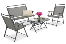Taranto Garden Point метални градински мебели сиви