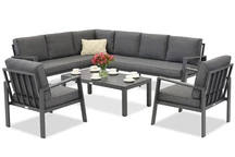Zakintos Corner 7 антрацит Garden Point алуминиев комплект