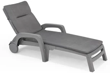 Техноратанов шезлонг с възглавница Bahama grey Bica