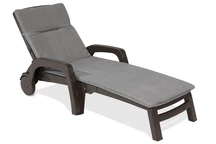 Сгъваем шезлонг Technorattan с възглавница Bahama brown Bica