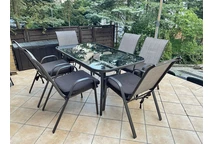 комплект за трапезария от стомана Modena Кафяв за 6 души Garden Point