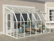 Зимна градина Sun Room Palram - Canopia 2,58 x 3,84 m бяла