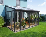 Зимна градина Veranda Sanremo Palram - Canopia 3 x 4,25 m сиво